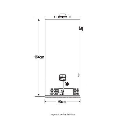 Calentador de agua a gas de 100gl. RG-2-100H6 BRADFORD WHITE