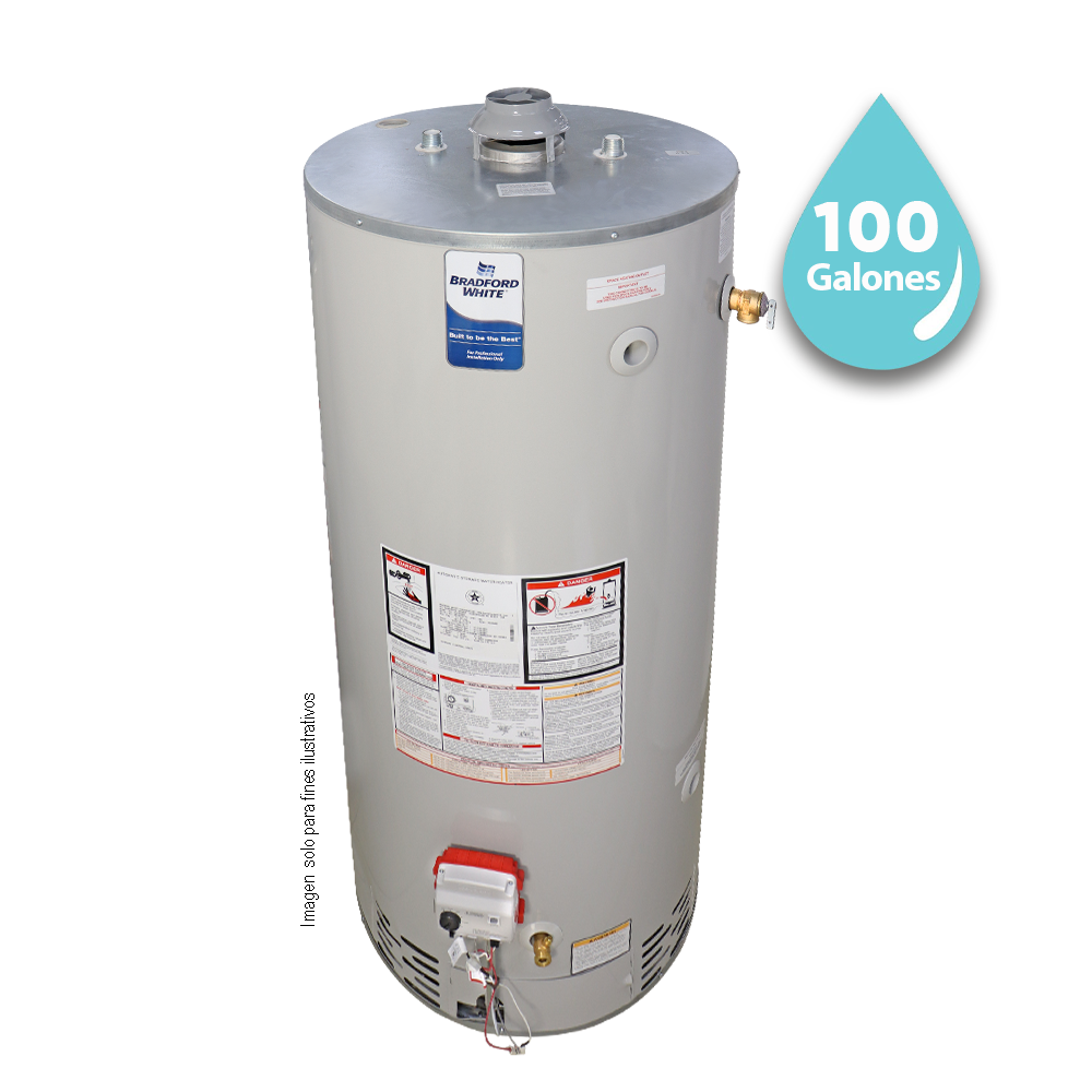 Calentador de agua a gas de 100gl. RG-2-100H6 BRADFORD WHITE