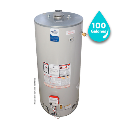 Calentador de agua a gas de 100gl. RG-2-100H6 BRADFORD WHITE
