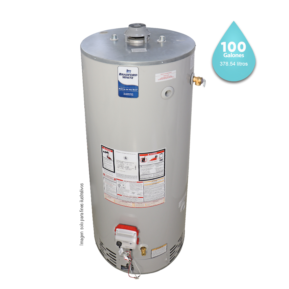 Calentador de agua a gas de 100gl. RG-2-100H6 BRADFORD WHITE