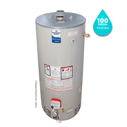 Calentador de agua a gas de 100gl. RG-2-100H6 BRADFORD WHITE