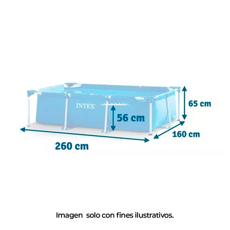 Piscina rectangular con marco de metal 28271 Intex
