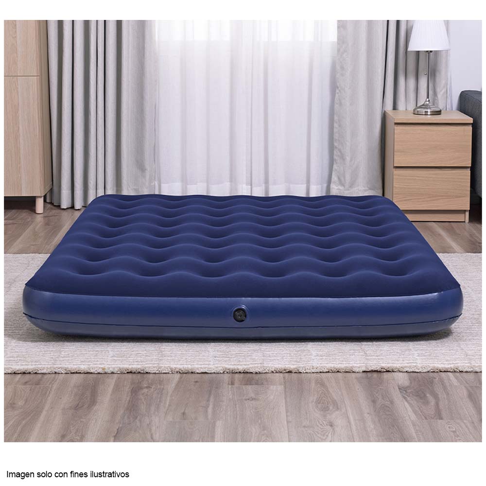Colchón inflable 67003 tamaño Queen 80x60 pulgadas, superficie flocada