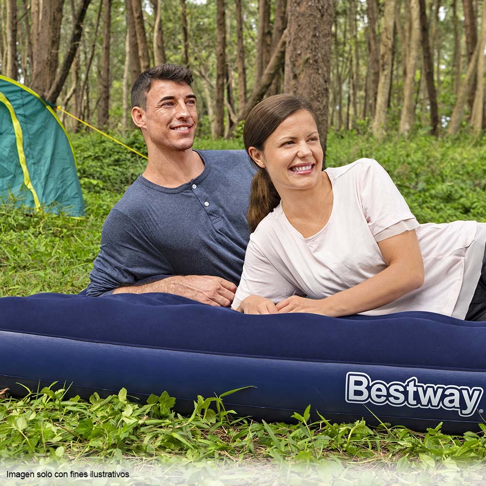 Colchón inflable 67003 tamaño Queen 80x60 pulgadas, superficie flocada