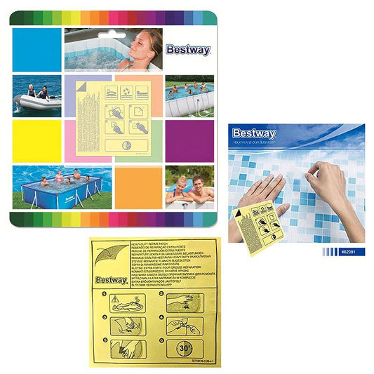 PARCHE ADHESICO PARA PISCINA 62091 2.5" X 2.5" BESTWAY