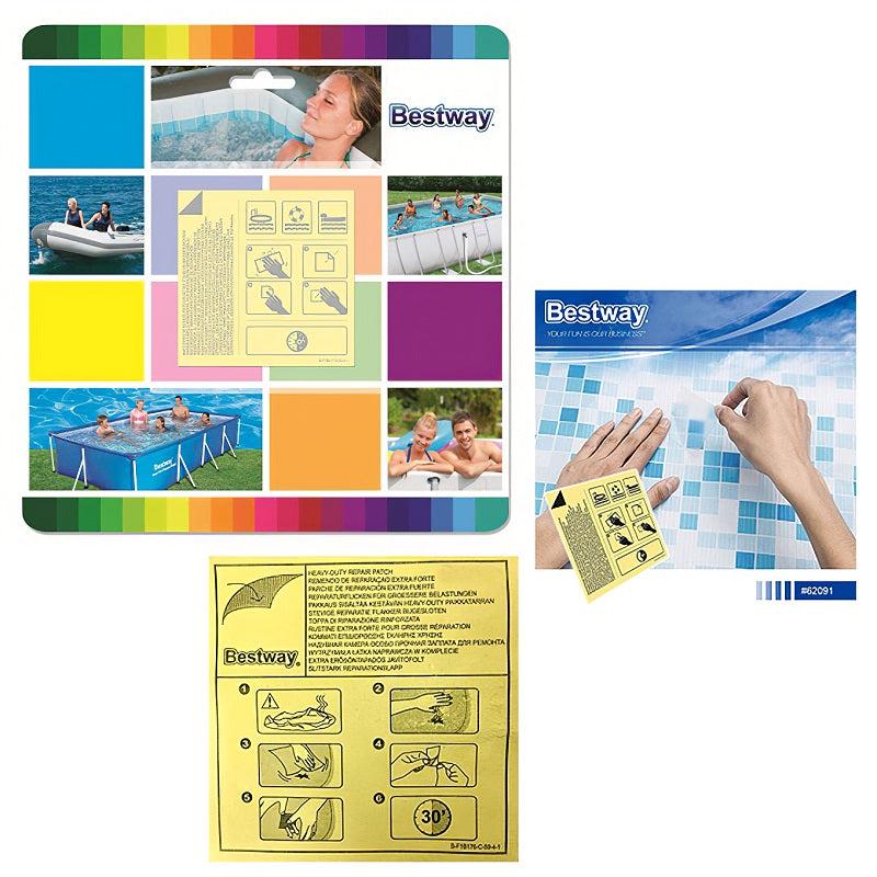 PARCHE ADHESICO PARA PISCINA 62091 2.5" X 2.5" BESTWAY