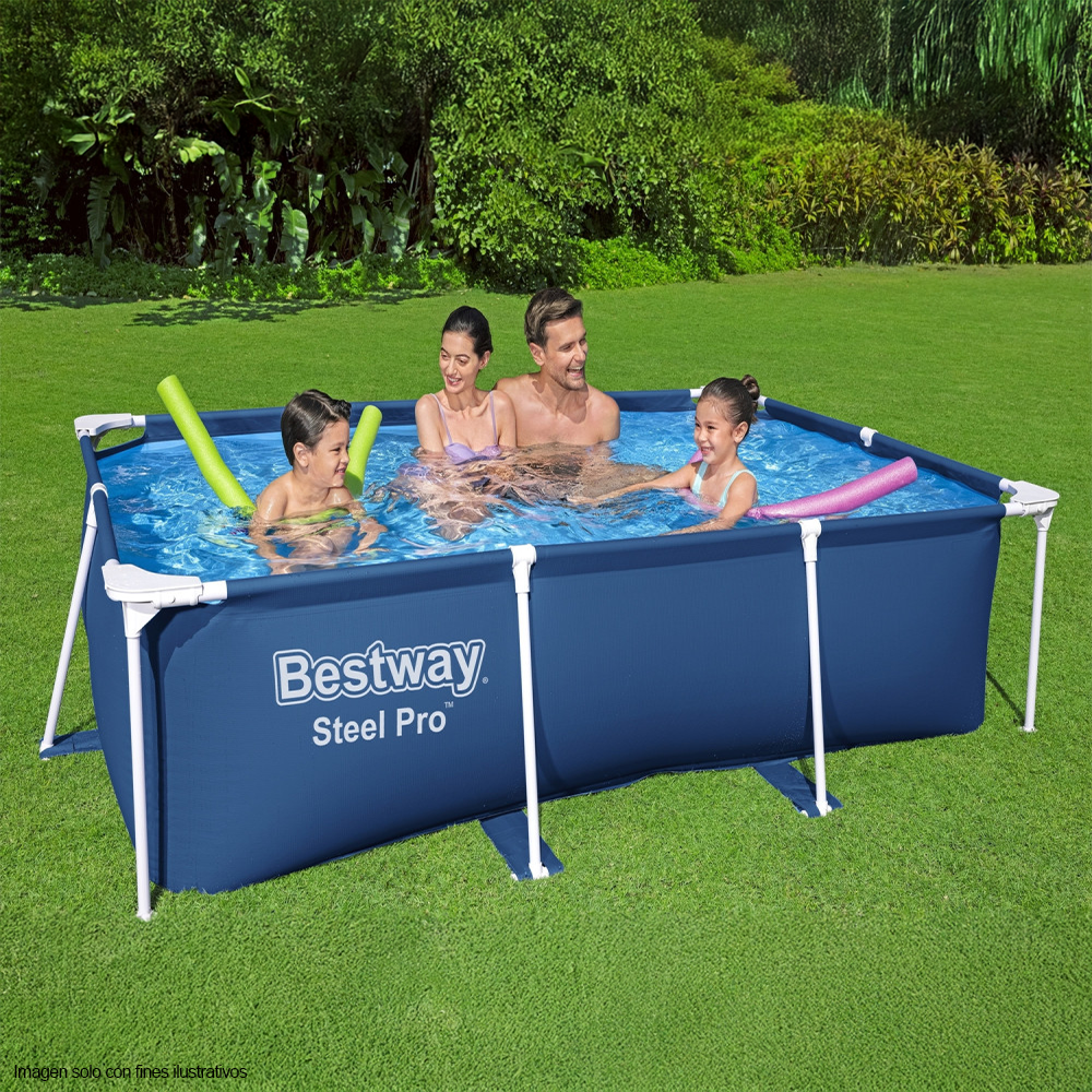 Piscina rectangular 56403 Serie Steel Pro, 102" X 67" X 24", 2.59 X 1.70