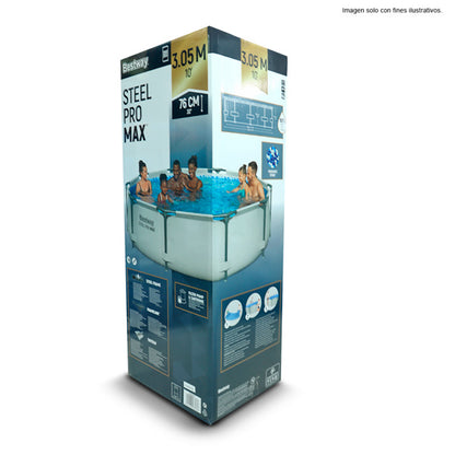 Piscina 56407 Steel Pro Max Bestway 10 metros x 30" incluye bomba y filtro