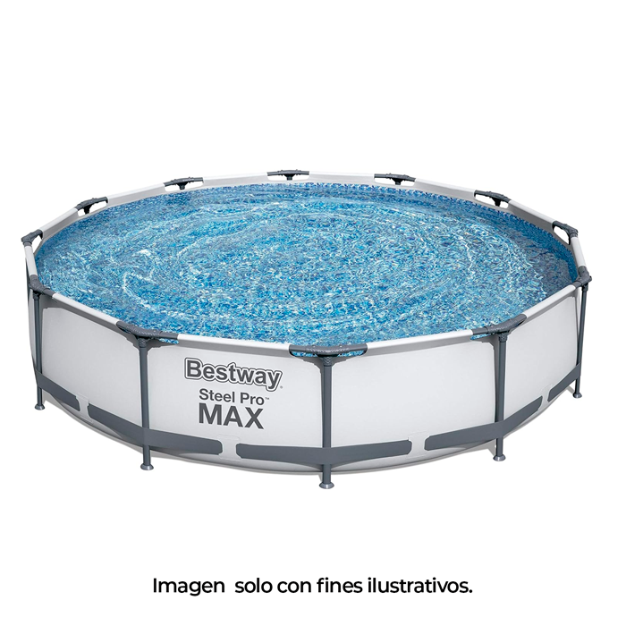 Piscina con marco de metal 56417 BESTWAY incluye bomba y filtro 12 pies x 30cm