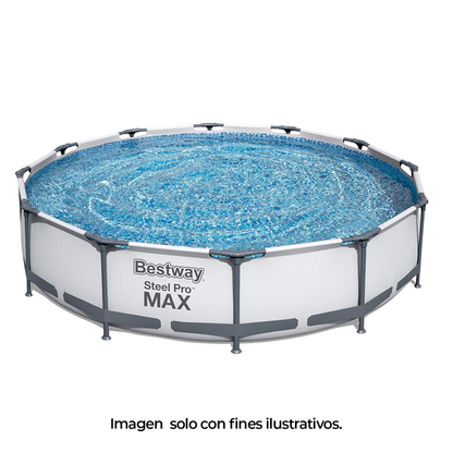 Piscina con marco de metal 56417 BESTWAY incluye bomba y filtro 12 pies x 30cm