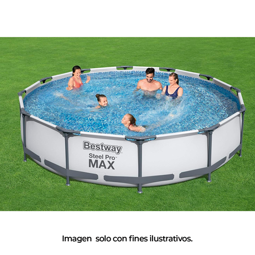 Piscina con marco de metal 56417 BESTWAY incluye bomba y filtro 12 pies x 30cm