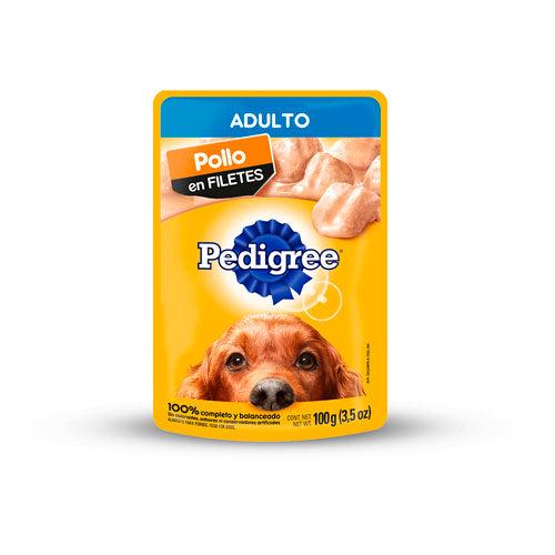 Pedigree Panc Pouch Pollo 100G Filetitos Envuelto En Paté, 100% Completo y Balance