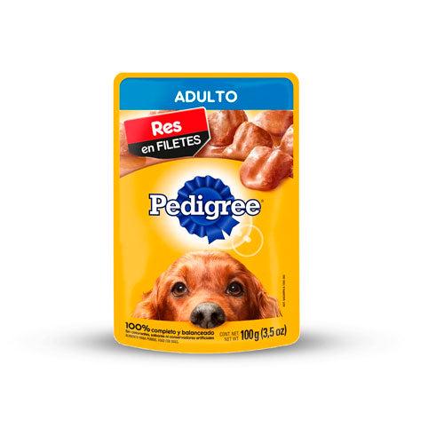 PEDIGREE PANC POUCH RES 100GR NUTRITIVOS TROCITOS DE CARNE QUE PROPORCIONA ALIMENTA