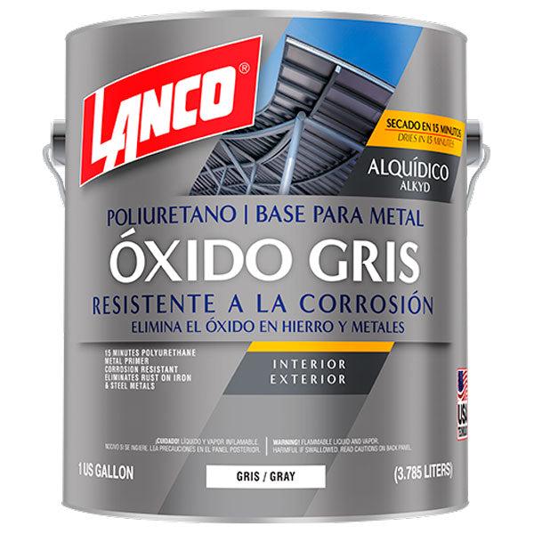 LANCO PINTURA ANTICORROSIVA METAL PRIMER GRIS 1/4 GALON