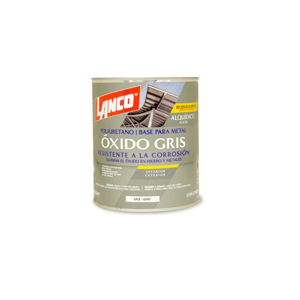 LANCO PINTURA ANTICORROSIVA METAL PRIMER GRIS 1/4 GALON