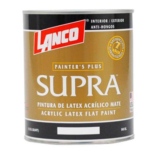 LANCO PINTURA BASE SUPRA LATEX BLANCO 1/4 GALON