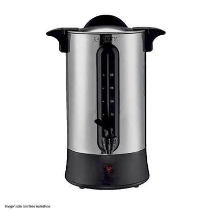 Cafetera percoladora eléctrica 30 tazas CM-3011 Sankey  acero inoxidable