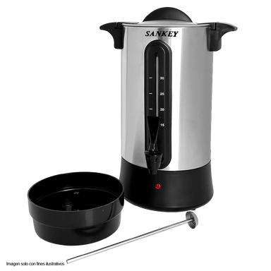 Cafetera percoladora eléctrica 30 tazas CM-3011 Sankey  acero inoxidable
