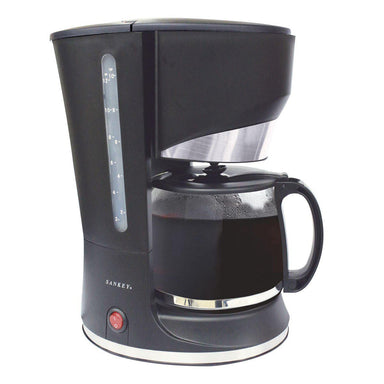 Sankey Cafetera de Taza 12 Tazas CM-1228 Negro Taza de Cristal A Prueba de Calor I