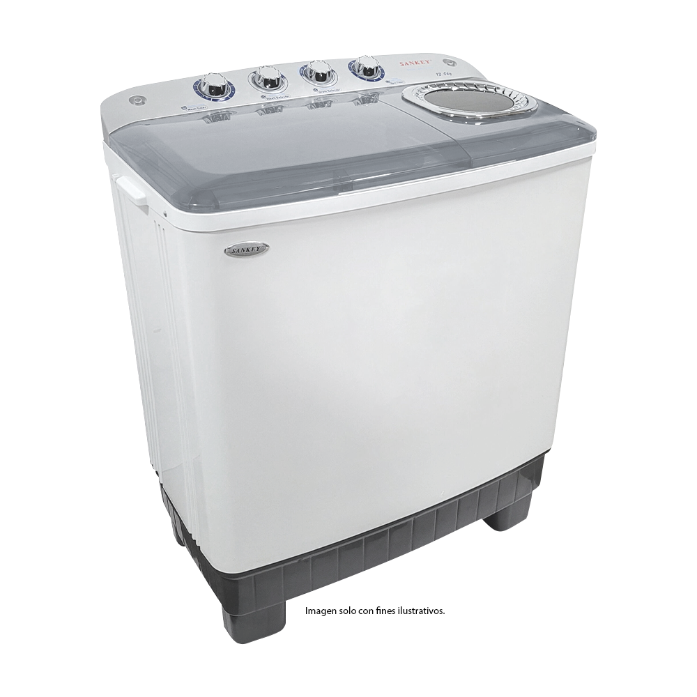 Lavadora 15kg Semiautomática modelo WM-1576PS, Sankey, doble tina, bomba de expulsión
