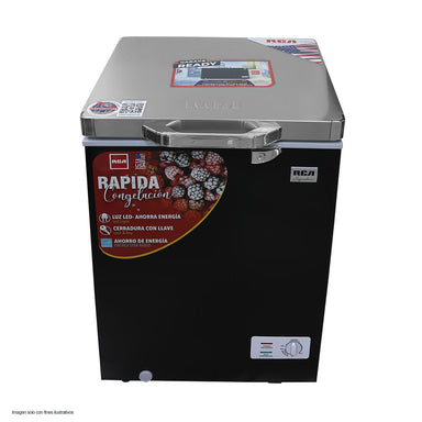 Congelador horizontal 3.5 pc RCSF36DA RCA color negro cierre con llave
