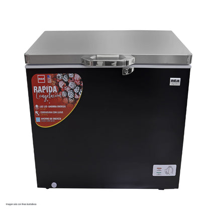 Congelador horizontal 5 pc RCSF54DA RCA color negro cierre con llave