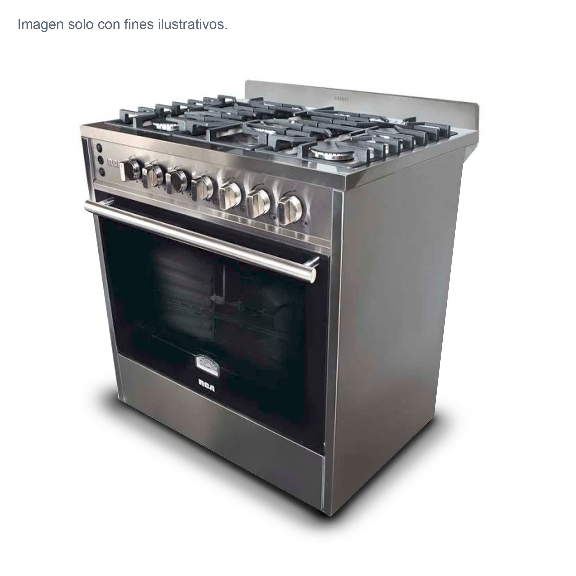 Estufa de 30” RCCC800 5 quemadores acero inoxidable a gas RCA