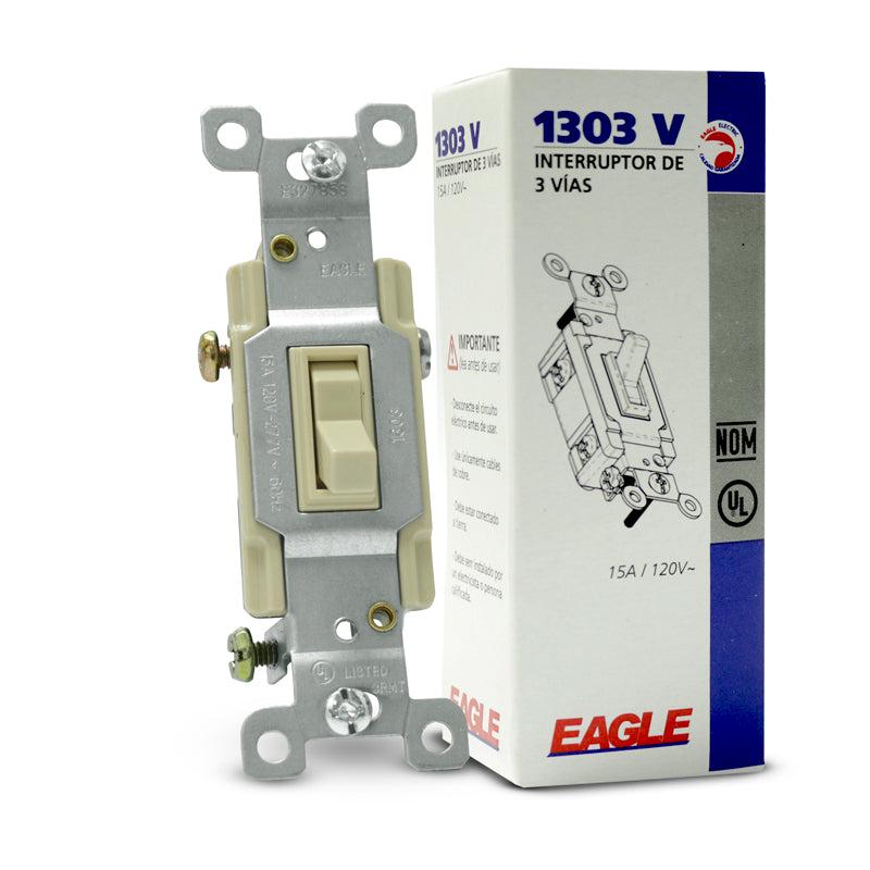 EAGLE INTERRUPTOR 3WAY 15 AMPERIOS 120V CON GROUND