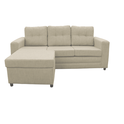 Sofá modular modelo turqueza, estructura de madera y tapizado en tela chenille