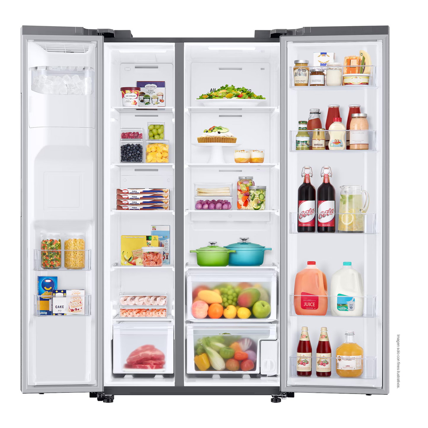 Refrigeradora 28pc RS27T5200S9/AP side by side Samsung, color silver