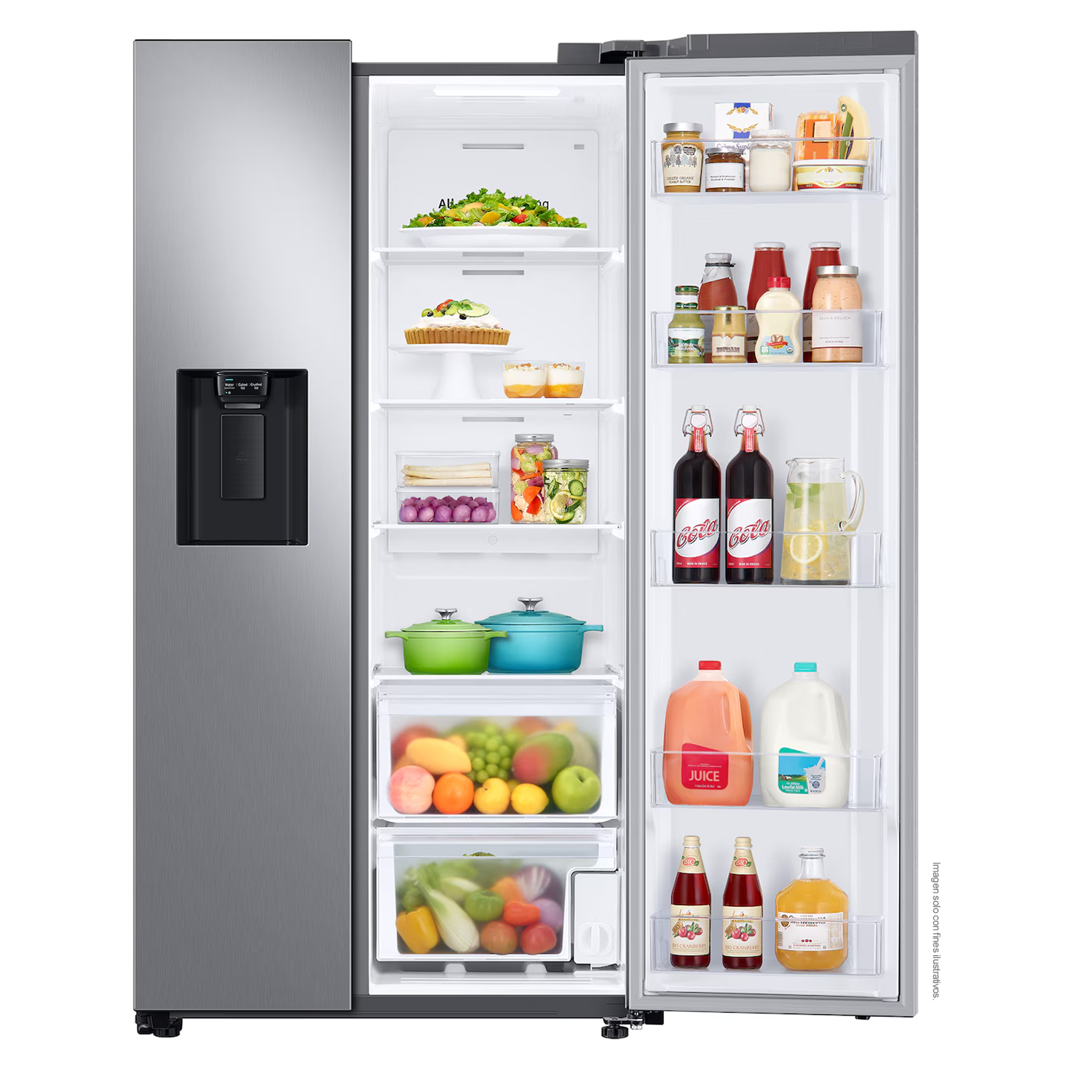 Refrigeradora 28pc RS27T5200S9/AP side by side Samsung, color silver