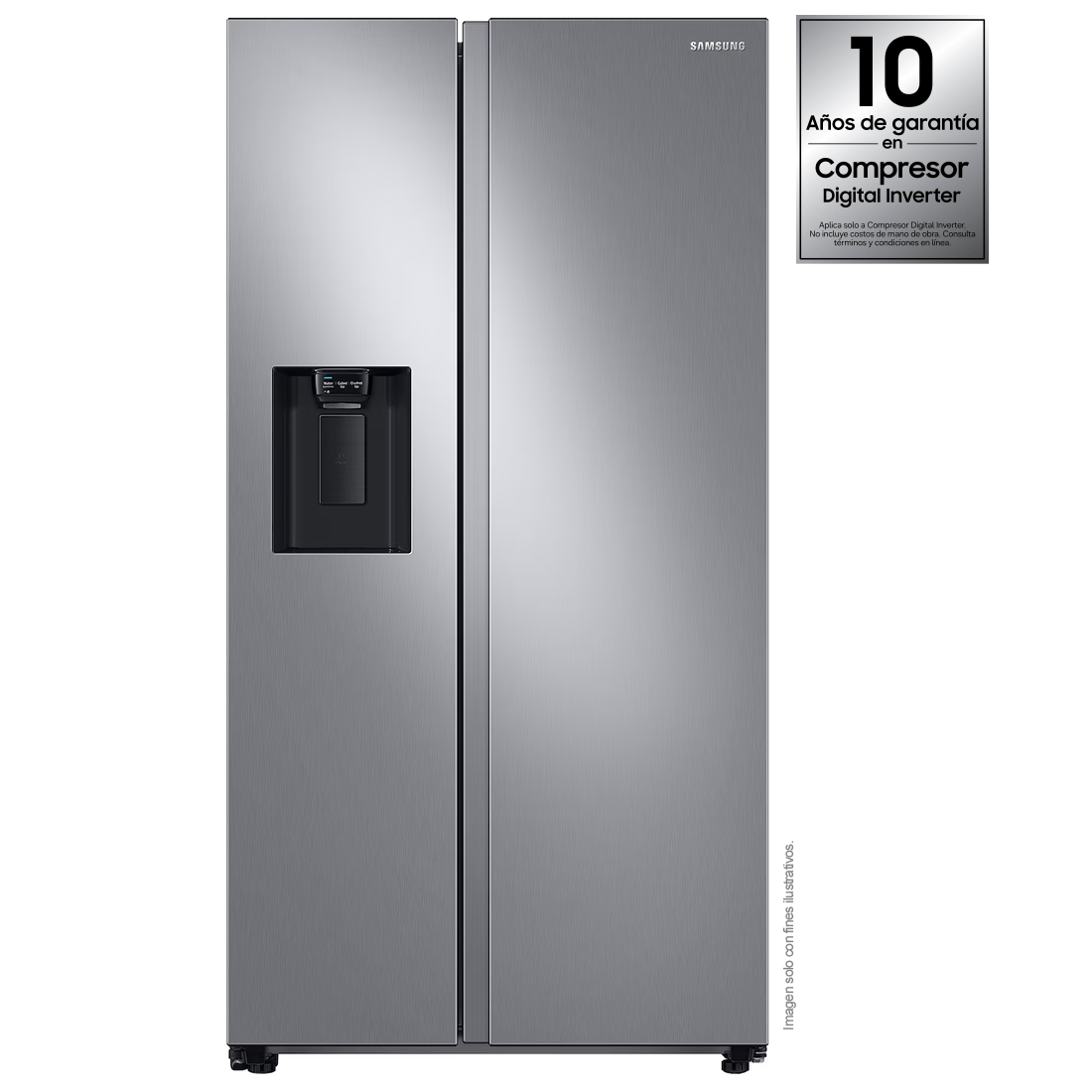 Refrigeradora 22pc RS22T5200S9/AP SIDE BY SIDE, Samsung, silver  all around cooling inverter dispensador de agua