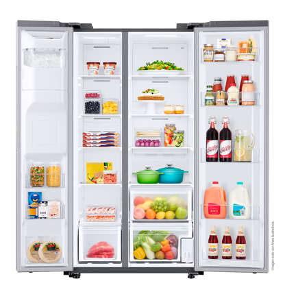 Refrigeradora 22pc RS22T5200S9/AP SIDE BY SIDE, Samsung, silver  all around cooling inverter dispensador de agua