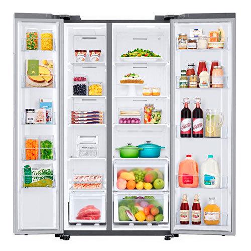 Refrigeradora Samsung  28 pc  side by side  RS28T5B00S9/AP silver  all around cool