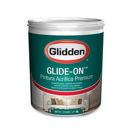 Glidden Pintura Base Glide-On Acrilica Mate Blanco Galon