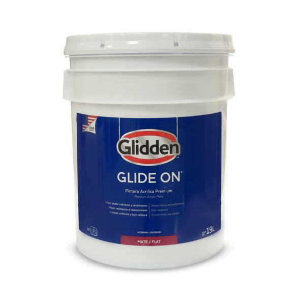 Glidden Pintura Base Glide-On Acrilica Mate Intermedia 5 Galones