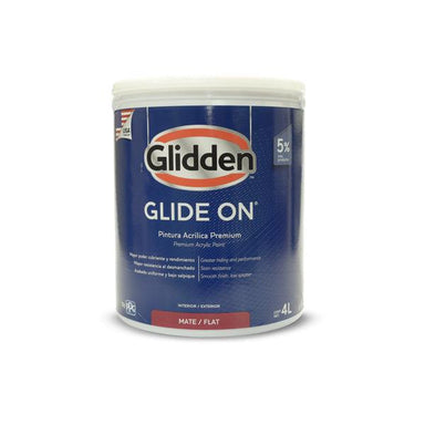 Glidden Pintura Base Glide-On Acrilica Mateintermedia Galon