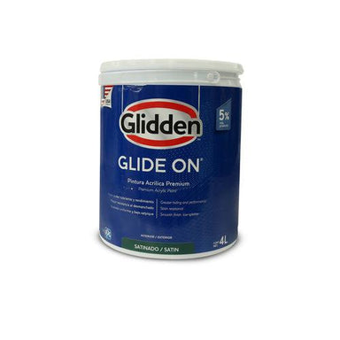 Glidden Pintura Base Glide-On Satin Blanco Galon