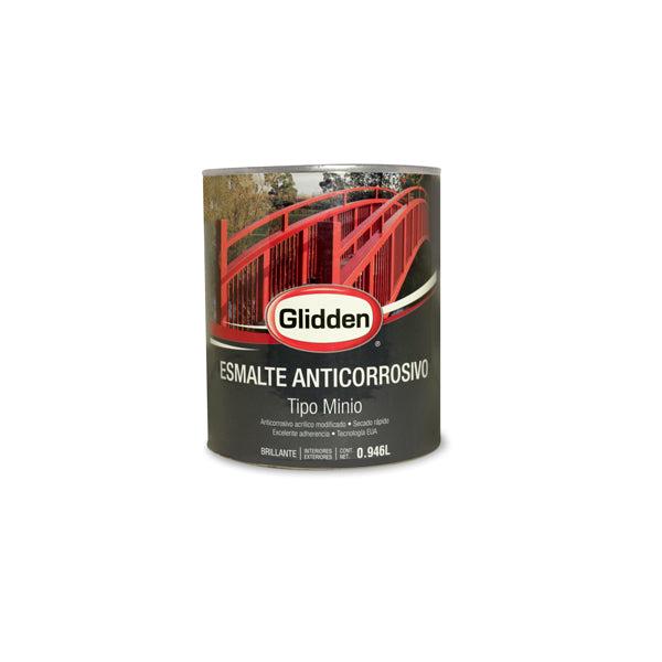 Glidden Pintura Anticorrosiva Esmalte Minio Aluminio 1/4 Galon