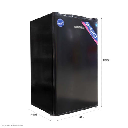 Refrigeradora 3.18pc NRF-102FNNML Nisato color negro