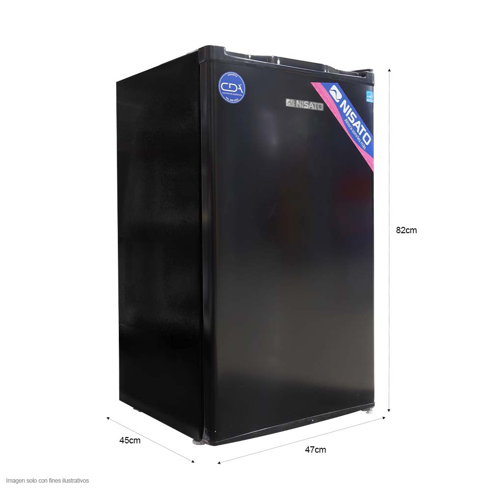 Refrigeradora 3.18pc NRF-102FNNML Nisato color negro