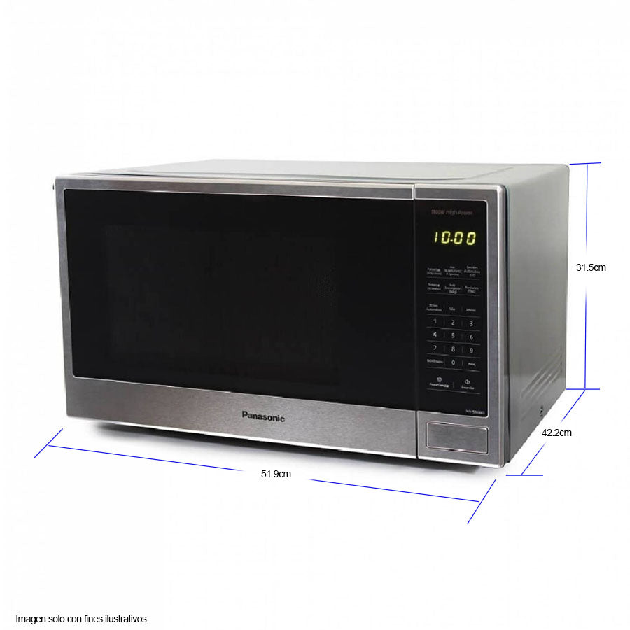 Microondas convencional 1.3pc NN-SB646SRUH Panasonic 1100W 7 opciones automáticas