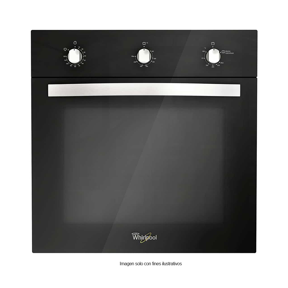 Horno a gas de 24" empotrable WOA105F Whirlpool color negro
