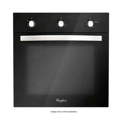 Horno a gas de 24" empotrable WOA105F Whirlpool color negro