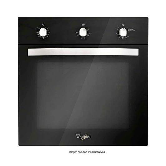 Horno a gas de 24" empotrable WOA105F Whirlpool color negro
