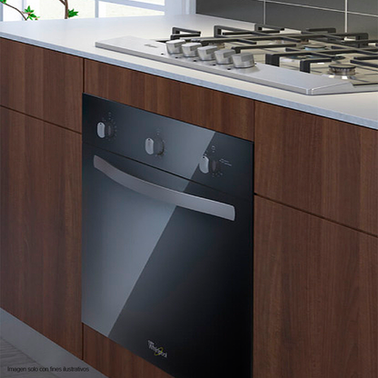 Horno a gas de 24" empotrable WOA105F Whirlpool color negro