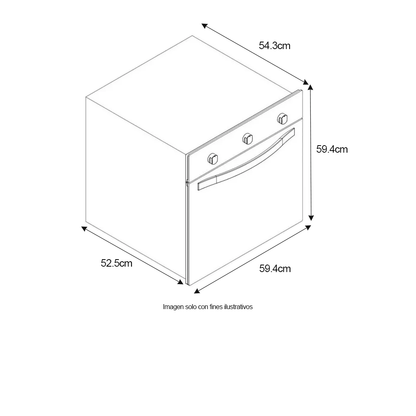 Horno a gas de 24" empotrable WOA105F Whirlpool color negro