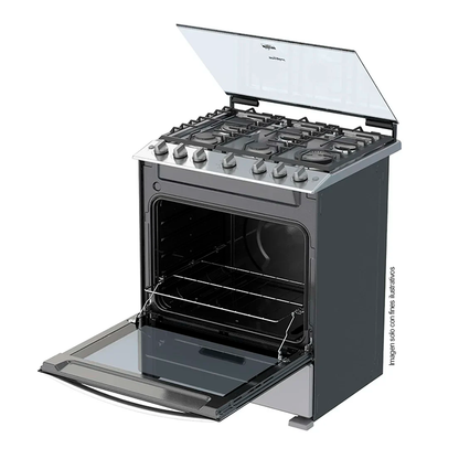 Estufa de 30" a gas LWFR5000D cubierta de acero inoxidable 6 quemadores  Whirlpool.