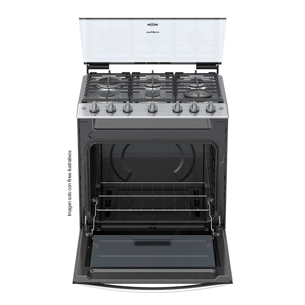 Estufa de 30" a gas LWFR5000D cubierta de acero inoxidable 6 quemadores  Whirlpool.