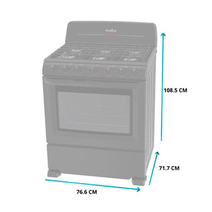 Estufa a gas de Piso de 30 pulgadas Mabe - EM7620BAPN1
